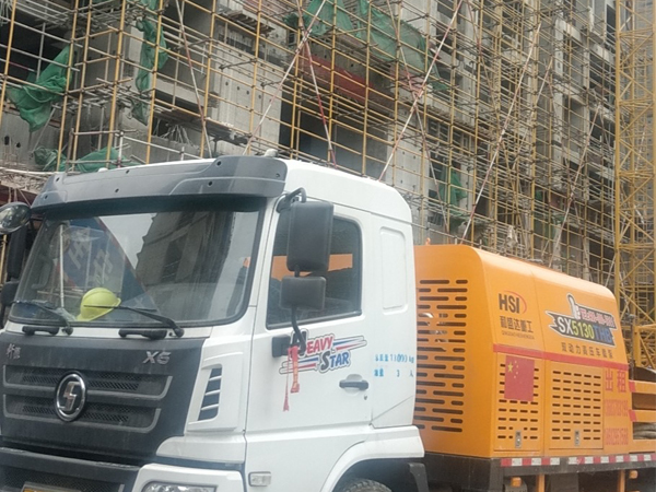 車載泵施工現場